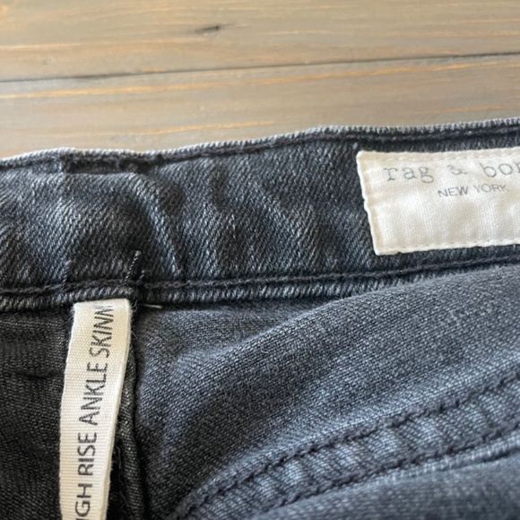 Black Rag n' Bone Ankle Skinny Jeans - Picture 6 of 10